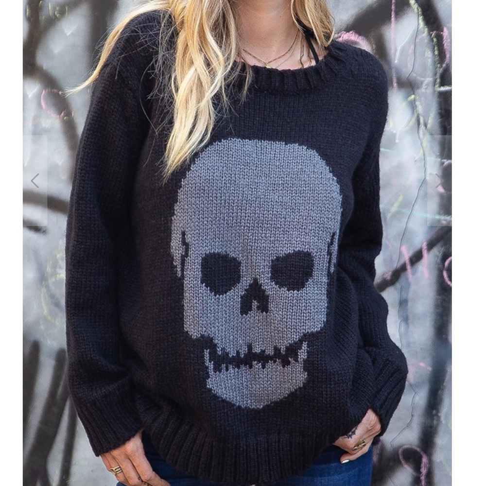 Wooden Ships Big Skull Crew Chunky sweater